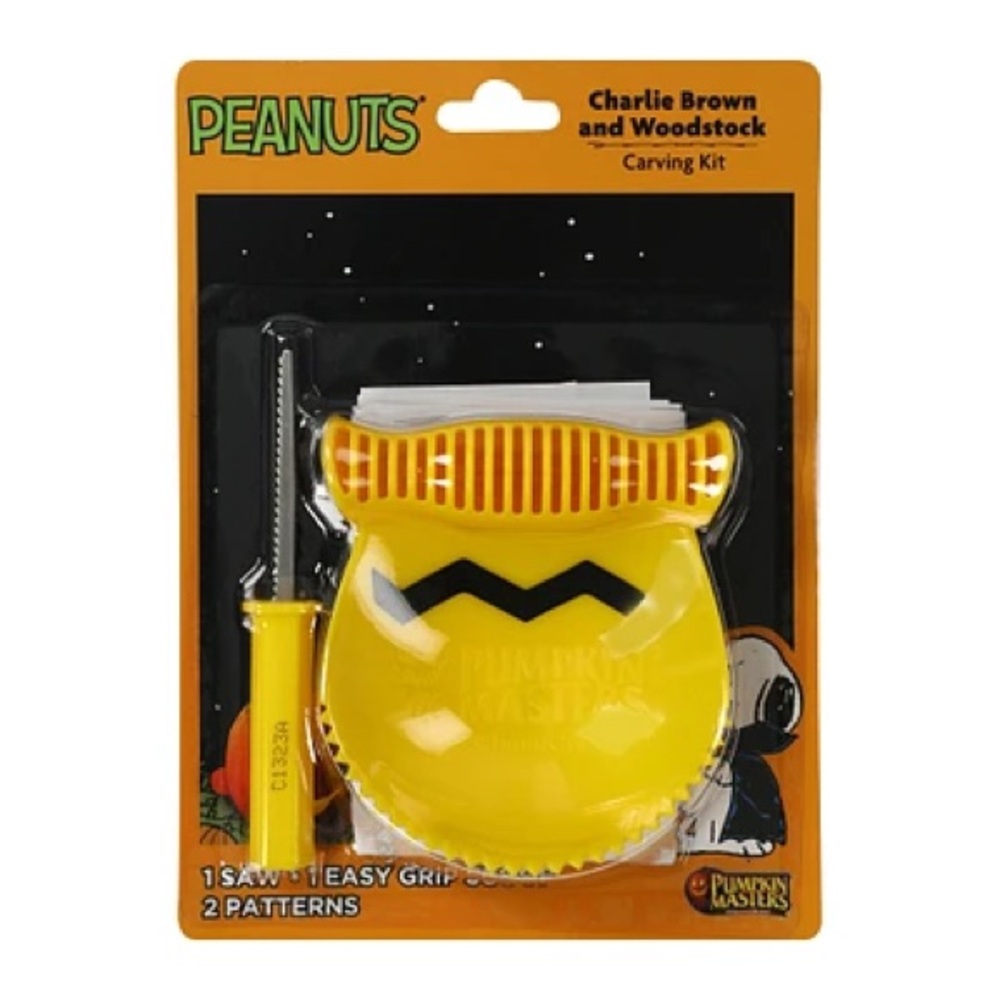Peanuts Snoopy Charlie Brown and Woodstock Pumpkin Carving Kit.